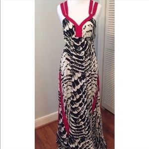 Express Lattice Black Print Maxi Dress Size: S